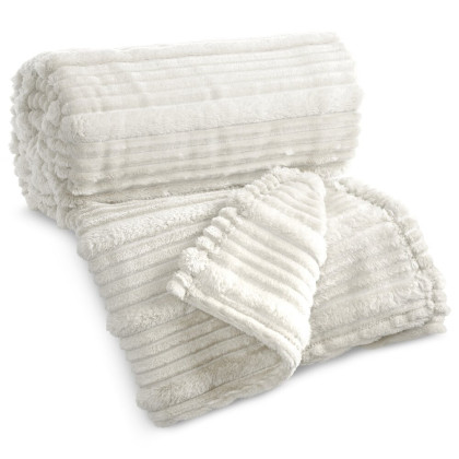 Deka NINA 200x220 flano biela